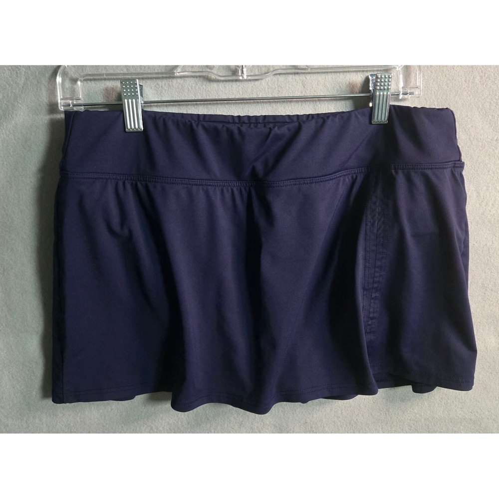 Lands'‎ End Navy Blue Swim Skort with Attached Brief Size 12